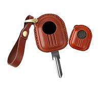 KUNIO Étui de clé de moto en cuir pour Peugeot Django 150 Scooter - Marron