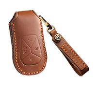 KUNIO Étui de clé de voiture en cuir adapté pour Xiaopeng pour Xpeng P5 P7 G3 G6 G9 G3i 2019-2023 Protection Étui porte-clés, B Marron., Keyless 4 Tasten
