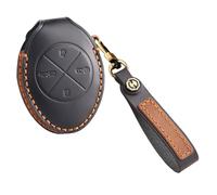KUNIO Étui de clé de voiture en cuir adapté pour Xiaopeng pour Xpeng P5 P7 G3 G6 G9 G3i 2019-2023 Protection Étui porte-clés, a noir, Keyless 4 Tasten