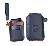 KUNIO Étui de clé de Voiture en Cuir pour Renault Captur 2 Kadjar Dacia Jogger Sandero Stepway Duster 2 Espace Grand Scenic IV Kangoo Talisman Bleu
