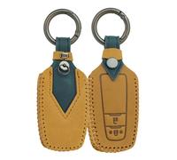 KUNIO Étui de protection e voiture - En cuir - Pour Toyota Camry Aygo GT86 GR Supra Mirai Hilux Proace - 2 boutons - Marron