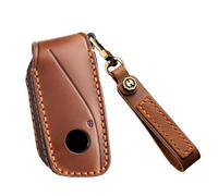 KUNIO Étui de protection en cuir pour clé de BMW X7 X1 U11 iX ix1 Tourer U06 X6 M60i XM Série 7 G07 I7 2023 2024 2025, marron