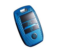 KUNIO Keyless Coque de clé Convient pour Kia Sportage Rio NIRO Sorento Stonic Ceed 2 Picanto GT Line Picanto X-Line Soul K3 KX3 Protection Coque de clé de Voiture en TPU 3 Boutons A Bleu