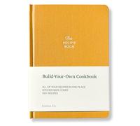 Kunitsa Co. Carnet de recettes - Cadeau souvenir, livre de recettes vierge à couverture rigide pour écrire vos propres recettes avec des invites de journal sur le chef, 100 recettes, jaune moutarde
