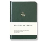 KUNITSA CO. Carnet de recettes - Cadeau souvenir - Livre de recettes vierge à couverture rigide pour écrire vos propres recettes - Avec inscriptions sur le chef - 100 recettes - Pin foncé