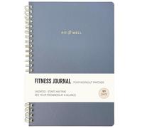 Kunitsa Co. Journal de fitness pour femme. Suivi des entraînements, des repas et de la perte de poids. Non daté, convient pour 120 séances d'entraînement, bleu foncé, 15,2 x 21,6 cm)