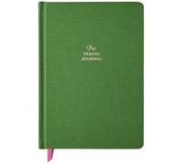 KUNITSA CO. Journal de voyage - Carnet de notes guidé pour planifier et réfléchir sur les vacances et les voyages Cadeau de voyage souvenir, vert basilic