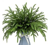 Kunjocy Lot de 48 branches de pin de Noël artificielles de 39 cm, petites branches de pin artificielles pour Noël, bricolage, guirlande, décoration de la maison