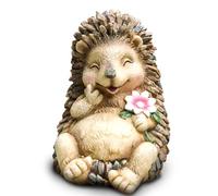 Kunkeinson Statue de Hérisson Petite en Résine, Décoration Extérieure Mignonne, 10 cm de Haut, Intérieur pour Entrée Étagère Bureau, Extérieur pour Jardin et Balcon