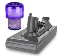 KUNLUN Batterie de Rechange pour Dyson V11 25,2V 3900mAh Batterie Lithium-ION Click-in pour Dyson V11 SV15 Absolute Total Clean Absolute Extra Animal V11 Torque Drive, avec Élément Filtrant