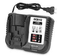 KUNLUN Chargeur de batterie DCB112 20 V pour Dewalt 20 V Max Lithium Chargeur compatible avec batteries Li-ion XR 20 V Max DCB200 DCB201 DCB203 DCB204 DC206 DCB120 DCB124 DCB127