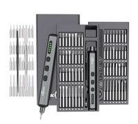 KUNLUN Mini Tournevis Electrique Sans Fil 68 en 1 Précision Tournevi avec LED Réglage Couple à 5 Vitesses 64 Embout de Tournevis pour Téléphone, Montres, Appareil Photo, PC, Electronique