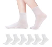 Kunoli Chaussette Enfant Blanches,Chaussettes Enfant Sans Couture,Chaussette Antidérapantes Enfant, Chaussettes Fille Garçon (FR/ES, Numérique, 35, 39, Taille normale, Blanc)