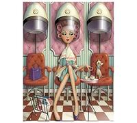 KUNOVO Peinture Diamant 5D Complet Coiffure Diamond Painting Kit Complet Adulte Enfant Peinture Diamant par Numéro Diamant Art Craft Toile Décoration Salon Chambre Bureau 40x50cm/16x20inch