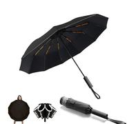 KunpengZen Parapluie Pliant Automatique, Compact 12 Nervures Parapluie Inversé Réflecteurs Périphériques, Parapluie Pliant Résistant au Vent Anti Tempête UV pour Hommes et Femmes