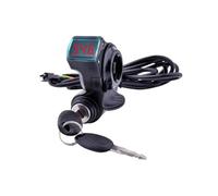 Kunray Accélérateur universel pour vélo électrique avec écran 12 V-96 V - Serrure d'allumage à clé - Interrupteur à clé - 5 fils - Allumage à clé - Scooter électrique - Accélérateur et écran LCD