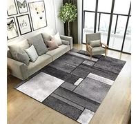Kunsen Chambre a Coucher Adulte Le Tapis du Salon Conception d'impression géométrique Grise de Style Moderne insonorisée et antidérapante Tapis Ados Tapis Cuisine 180X280CM