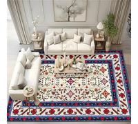 Kunsen Deco Chambre Bébé Tapis Cuisine Devant evier Lavable Bleu, Rouge Un Motif Floral champêtre à Utiliser dans Le Salon ou la 70x140CM Anti Glisse pour