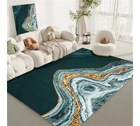 Kunsen Decoration De Bureau Chambre parentale Vert Un Design Rayures abstraites Qui ne s'efface Pas, destiné au Salon et Couloir 40x60CM Tapis Tout Doux