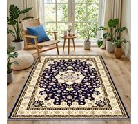 Kunsen Fade Resistant Vestiaire Tapis Bleu 80X120Cm Doux Les Motifs Floraux Vintage sont Utilisés dans Les Bureaux Et Les Couloirs