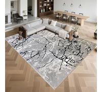 Kunsen Grand Tapis Interieur Salon Lavable 200x240cm,Style Moderne,Poil Ras,Anti Dérapant pour Chambre Fille,Chaise De Bureau,Home Gris