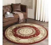 Kunsen Tapis Ados 40x40cm Rouge Un Motif Floral rétro Doux et antidérapant à Utiliser dans Le Salon ou au Bord du lit Chambre Design d'enfants