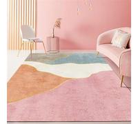 Kunsen Tapis Chambre Enfant Antiderapant 60x90cm,Rose Modèle Moderne et Minimaliste pour Salon,Fille Chambre,Balcon
