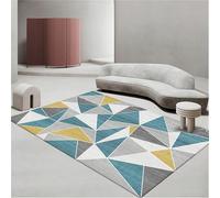 Kunsen Tapis Cuisine Home Design Gris Salon Jaune à Grille Moderne Facile d'entretien 120x180CM Decoration Enfant