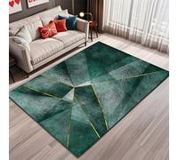 Kunsen Tapis De Chambre Decoration Bureau Bleu Un Design Ligne Moderne et Non décoloré pour la des Enfants 50x80CM ado