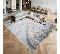 Kunsen Tapis Design Salon Lavable 60x90cm,Abstrait Et Moderne,Poil Ras,Anti Dérapant pour Chambre Fille,Chaise De Bureau,Home Gris Clair