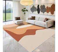 Kunsen Tapis Rectangle Absorbant 80x100cm, Beige Fleurs Vintage pour Une Utilisation en extérieur dans Les couloirs