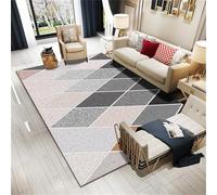 Kunsen Tapis Salle A Manger Moquette Salon Gris des Motifs géométriques Modernes lavables pour Le et Couloir 140x200CM Cuisine Devant evier
