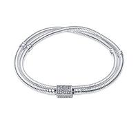 KUNSIR Bracelet Pour Femme for bead charms Argent sterling 925, Bracelet serpentine Compatible avec Pandora Charm bead B2