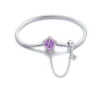 KUNSIR Bracelet Pour Femme for bead charms Argent sterling 925, Bracelet serpentine Compatible avec Pandora Charm bead