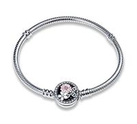 KUNSIR Bracelet Pour Femme for bead charms Argent sterling 925, Bracelet serpentine Compatible avec Pandora Charm bead B2