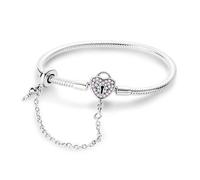 KUNSIR Bracelet Pour Femme for bead charms Argent sterling 925, Bracelet serpentine Compatible avec Pandora Charm bead B2