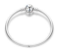 KUNSIR Bracelet Pour Femme for bead charms Argent sterling 925, Bracelet serpentine Compatible avec Pandora Charm bead