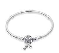 KUNSIR Bracelet Pour Femme for bead charms Argent sterling 925, Bracelet serpentine Compatible avec Pandora Charm bead B2