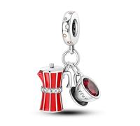 KUNSIR Charme Pearl en argent sterling 925 pour bracelet et collier Pandora Compatible avec bracelets européens pour femmes et filles