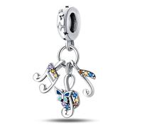KUNSIR Charme Pearl en argent sterling 925 pour bracelet et collier Pandora Compatible avec bracelets européens pour femmes et filles C14