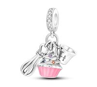 KUNSIR Charme Perles en argent sterling 925 pour bracelet et collier Pandora Compatible avec bracelets européens pour femmes et filles