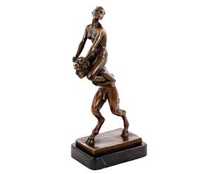 Kunst & Ambiente - La jeune fille chevauche le faune - Vienne Bronze - Bergmann signé - Faun Statue - Diable Sculpture - Achetez Satyr - Décoration d'intérieur