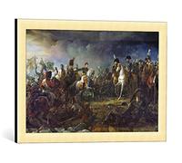 Kunst für Alle Image encadrée: Napoleonische Kriege Bataille d Austerlitz - impression d'art décorative, en cadre de haute qualité, 60x40 cm, Doré Brossé