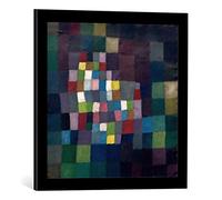 Kunst für Alle Image encadrée: Paul Klee Abstract faisant référence à un arbre en fleurs - impression d'art décorative, en cadre de haute qualité, 50x50 cm, Noir mate de soie