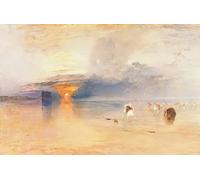 Kunst für Alle Reproduction/Poster: Joseph Mallord William Turner Calais Sands à l étiage Appâts pour la collecte de poissards 1830" - Affiche, Reproduction artistique de haute qualité, 60x40 cm