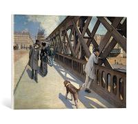Kunst für Alle Reproduction sur Toile: Gustave Caillebotte Le Pont de l’Europe - Impression d'art de Haute qualité, Toile sur châssis, Tableau prêt à susprendre, 65x45 cm