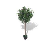 Laurier Artificiel avec Pot Décoration d'Intérieur 120 cm Vert Maison vidaXL