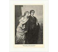 Kunstdruck Antigone and Ismene Emil Teschendorff A 0176 Mythologie grecque au point de bois