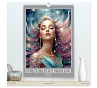 Kunstgesichter (hochwertiger Premium Wandkalender 2026 DIN A2 hoch), Kunstdruck in Hochglanz: Vielfalt der Menschendarstellung