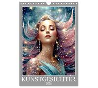 Kunstgesichter (Wandkalender 2026 DIN A4 hoch), CALVENDO Monatskalender: Vielfalt der Menschendarstellung